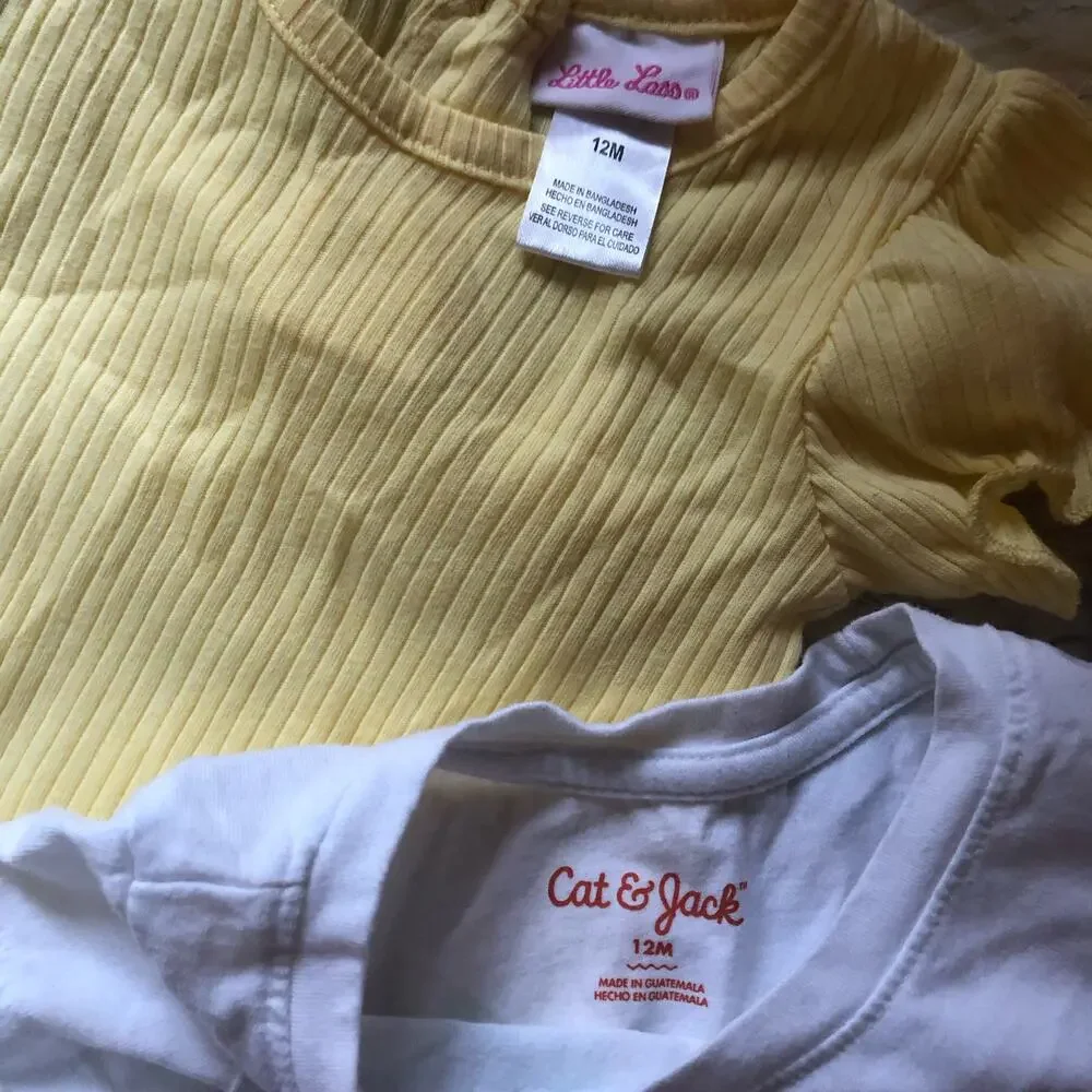 Mixed Brands Baby Girl Clothes Lot 12M Cat & Jack, Old Navy, Little Lass